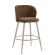 AVA | Hotel Barhocker | Braun | Stoff/Textil | Gestell Weiß