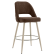 ELIANA | Hotel Barhocker | Braun | Stoff/Textil | Gestell Weiß