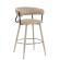ELIN | Hotel Barhocker | Beige | Leder | Gestell Weiß