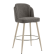 HANNAH | Hotel Barhocker | Grau | Stoff/Textil | Gestell Weiß