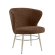 ISABELLA | Hotel Barhocker | Braun | Stoff/Textil | Gestell Weiß