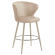 ISABELLA | Hotel Barhocker | Beige | Leder | Gestell Weiß