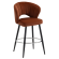 JOHANNA | Hotel Barhocker | Samt | Rot Bronze
