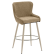 JULIUS | Hotel Barhocker | Textil/Stoff | Taupe | Gestell: Weiß | Drehfunktion