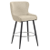 JULIUS | Hotel Barhocker | Teddystoff | Beige | Drehfunktion