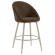 LAUREN | Hotel Barhocker | Braun | Stoff/Textil | Gestell Weiß