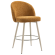 LILY | Hotel Barhocker | Honig Braun | Stoff/Textil | Gestell Weiß