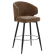 MARIE | Hotel Barhocker | Braun | Stoff/Textil