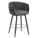 MARIS | Hotel Barhocker | Samt | Grau | Drehfunktion