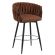 MARIS | Hotel Barhocker | Samt | Rot Bronze | Drehfunktion