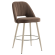 SOPHIE | Tabouret de bar hôtel | Marron | Velours | Structure blanche