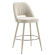 SOPHIE | Hotel Barhocker | Beige | Teddystoff | Gestell Weiß
