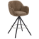 TEODORA | Hotel Barhocker | Dunkel Braun | Stoff/Textil | Drehfuß