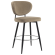 YARA | Hotel Barhocker | Taupe | Samt
