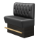 Denver | Gastro Hochbank | B:H 200 x 126 cm | Schwarz | Chesterfield Raute | Leder