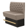 Denver | Gastro Hochbank | B:H 160 x 136 cm | Taupe | Chesterfield | Leder