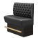 Denver | Gastro Hochbank | B:H 160 x 136 cm | Schwarz | Chesterfield | Leder