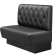 DENVER BIG | Gastrobank | B:H 100 x 103 cm | Schwarz | Chesterfield Raute | Leder