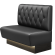 DENVER BIG | Gastrobank | B:H 100 x 103 cm | Schwarz | Chesterfield Raute | Leder | LED