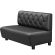 DENVER BIG | Gastro Lounge Bank | B:H 100 x 74 cm | Schwarz | Chesterfield Raute | Leder