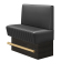 MATILDA | Gastro Hochbank | B:H 100 x 136 cm | Schwarz | Glatt/ Eckig | Leder