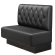 MELISSA | Gastrobank | B:H 100 x 103 cm | Schwarz | Chesterfield Raute | Leder