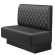 MELISSA | Gastrobank | B:H 100 x 103 cm | Schwarz | Raute | Leder