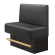 MELISSA | Gastro Hochbank | B:H 100 x 126 cm | Schwarz | Glatt/ Eckig | Leder