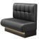 NINVA | Gastrobank | B:H 100 x 103 cm | Schwarz | Button | Leder | LED