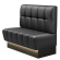 TANJA | Gastrobank | B:H 100 x 103 cm | Schwarz | Button | Leder | LED