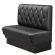 TATJANA | Gastrobank | B:H 100 x 103 cm | Schwarz | Chesterfield Raute | Leder