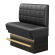 TATJANA | Gastro High Bench | W: 100 x 126 cm | Black | Blocks | Leather | LED