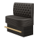 MATTHIAS | Gastro Hochbank | B:H 100 x 126 cm | Braun | Chesterfield | Leder