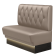 TATJANA | Gastrobank | B:H 100 x 103 cm | Taupe | Chesterfield Raute | Leder | LED