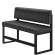 Allen | Hochbank | B:H 120 x 92 cm | Schwarz | Gestreift | Leder