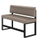 Areo | Hochbank | B:H 200 x 102 cm | Taupe | Glatt | Leder