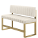 Allen | Hochbank | B:H 180 x 92 cm | Creme | Gestreift | Teddystoff