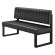 Areo | Sitzbank | B:H 60 x 72 cm | Schwarz | Gestreift | Leder