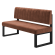 Areo | Sitzbank | B:H 60 x 72 cm | Rot Bronze | Gestreift | Samt