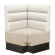 Tatjana | Gastro Eckbank | B:T 64 x 103 cm | Creme | Horizontal Gestreift | Teddystoff | Fußleiste W