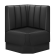Meyer | Gastro Eckbank | B:H 64 x 100 cm | Schwarz | Gestreift Doppelnahnt 24cm | Leder | Fußleiste