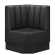 Fischer | Gastro Eckbank | B:H 64 x 100 cm | Schwarz | Gestreift Doppelnahnt 24cm | Leder | Fußleist