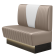 DINER V | Gastrobank | B:H 100 x 103 cm | Taupe | Gestreift | Leder | LED