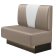 DINER V | Gastrobank | B:H 100 x 103 cm | Taupe | Gestreift | Leder | LED