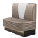 DINER V | Gastrobank | B:H 100 x 103 cm | Taupe | Gestreift | Leder | LED