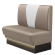 DINER V | Gastrobank | B:H 100 x 103 cm | Taupe | Gestreift | Leder | LED