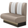 DINER | Gastrobank | B:H 100 x 103 cm | Taupe | Gestreift | Leder | LED