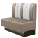 DINER | Gastrobank | B:H 100 x 103 cm | Taupe | Gestreift | Leder | LED