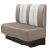 DINER | Gastrobank | B:H 100 x 103 cm | Taupe | Gestreift | Leder