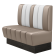 DINER | Gastrobank | B:H 100 x 103 cm | Taupe | Gestreift | Leder
